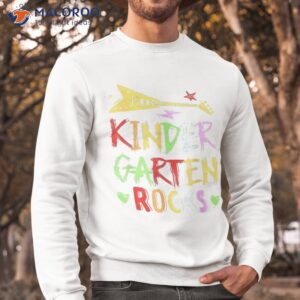 kindergarten rocks preschooler back to school chalkboard shirt sweatshirt