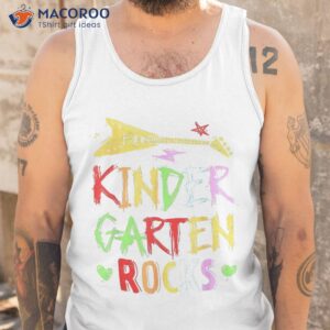 kindergarten rocks preschooler back to school chalkboard shirt tank top