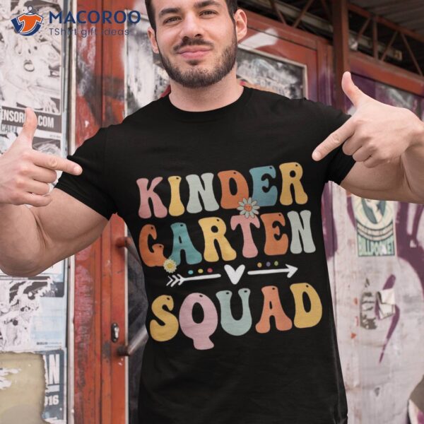 Kindergarten Squad – Kinder Crew Retro First Day Of School Shirt