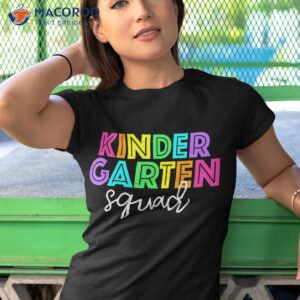 kindergarten squad retro first day of school teacher kids shirt tshirt 1