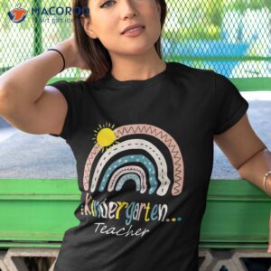 kindergarten teacher boho rainbow back to school supplies shirt tshirt 1