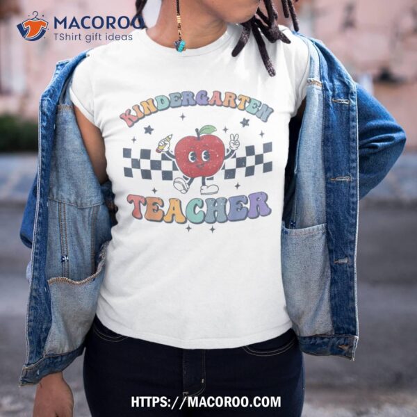 Kindergarten Teacher Groovy Back To School Team Kg Teachers Shirt