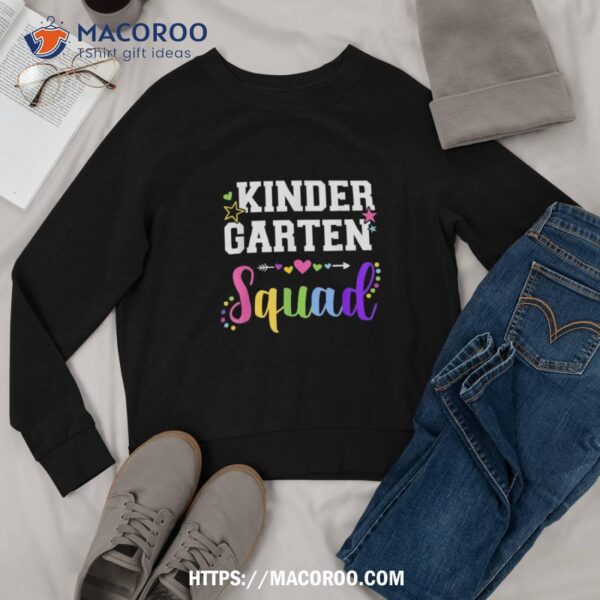 Kindergarten Team Squad For Teacher And Kids Back To School Shirt