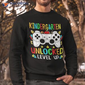 kindergarten unlocked level up gamer boys back to school shirt sweatshirt