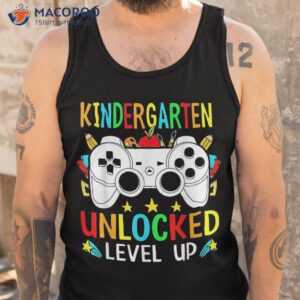 kindergarten unlocked level up gamer boys back to school shirt tank top