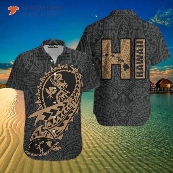 Knight Hawaii Warrior Black Hawaiian Shirts