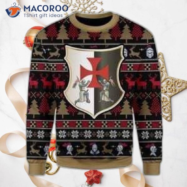 Knight Templar Ugly Christmas Sweater