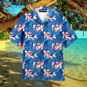 Koi Fish Tropical Blue Hawaiian Shirts