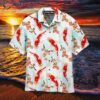 Koi Fish, Tropical Japanese Flowers, Branches, And Hawaiian Shirts