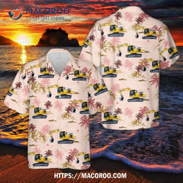 Komatsu Pc200-8 Hydraulic Excavator Hawaiian Shirt