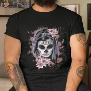 la calavera catrina halloween candy sugar skull girl shirt tshirt