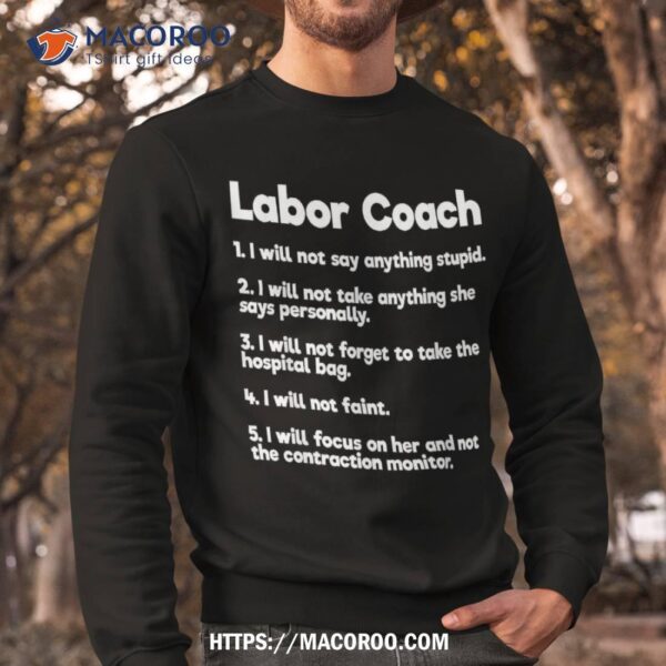 Labor Coach Expecting Dad Rules Papa Funny Baby Shirt, Labor Day 2023