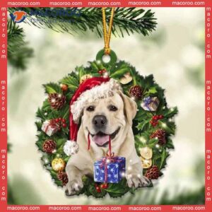 Labrador Retriever And Christmas Custom-shaped Acrylic Ornament
