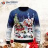 Labrador Retriever Santa Sled Ugly Christmas Sweater