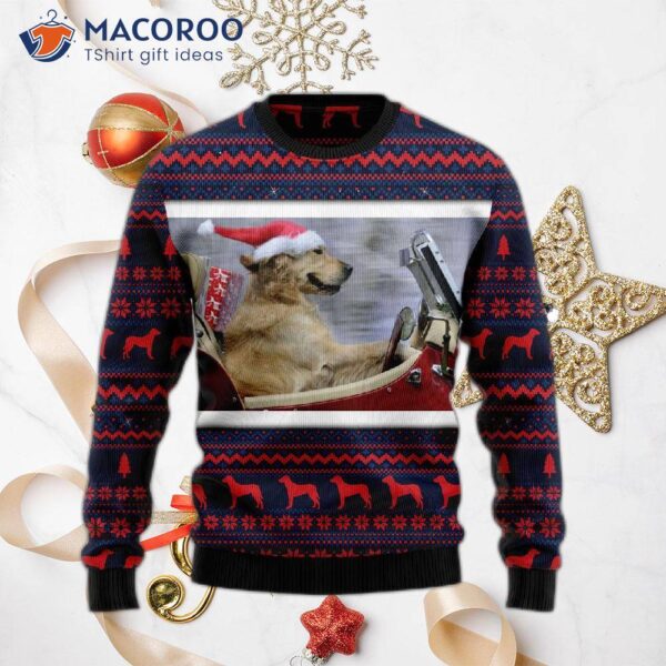 Labrador Retriever Ugly Christmas Sweater Ride