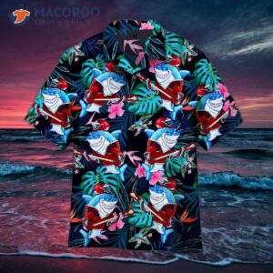 Lacrosse Shark Floral Hawaiian Shirts