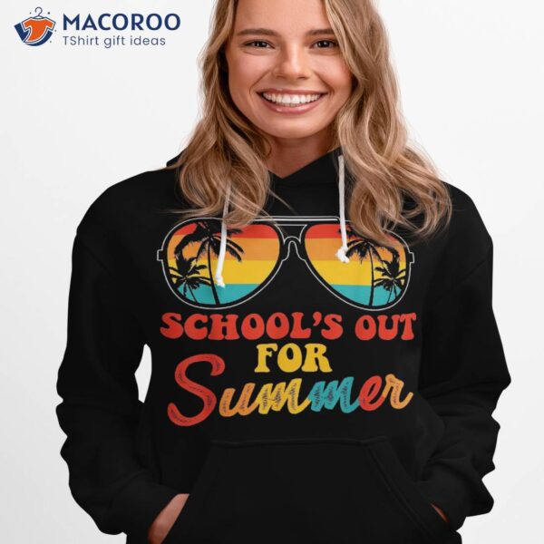 Last Day Of School Retro Schools Out For Summer Teacher Shirt