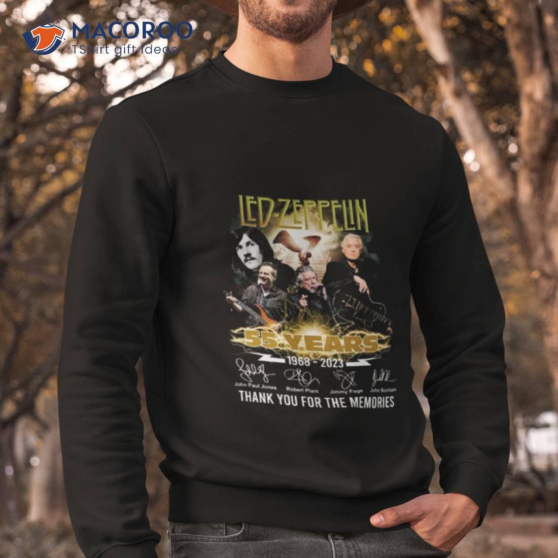 Led Zeppelin 55 Years 1968 2023 Memories Signatures Lightning Shirt Led Zeppelin 55 Years 1968 2023 Memories Signatures Lightning Shirt