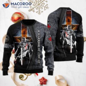 Legend Of The Knight Templar Ugly Christmas Sweater