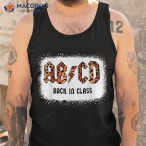 leopard a b lightning c d back in class to school 2021 shirt tank top