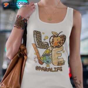 leopard love teaching para back to school teacher life kids shirt tank top 4