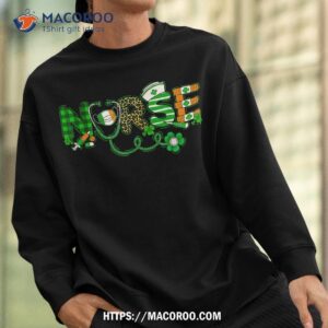 leopard nurse stethoscope scrub st patricks day nurses shirt sweatshirt