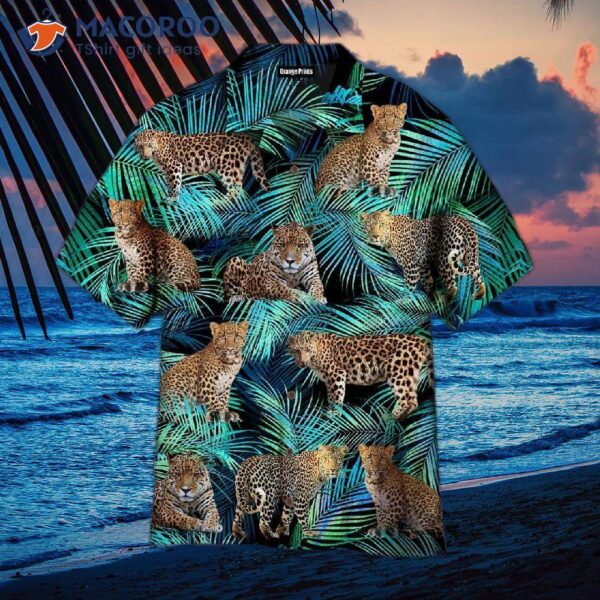 Leopard-print Tropical Hawaiian Shirts