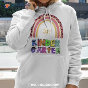 leopard rainbow kindergarten teachers kids back to school shirt hoodie 2