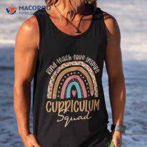 leopard rainbow teacher student school curriculum squad shirt tank top