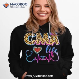 leopard tie dye cma life stethoscope leopard nurse week shirt hoodie 1