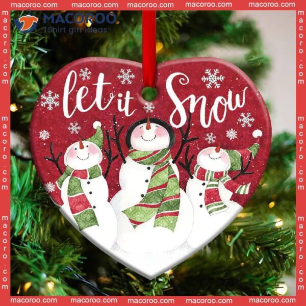 Let It Snow Christmas Ceramic Ornament