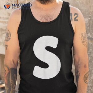 letter s lower case alphabet matching halloween abc shirt tank top