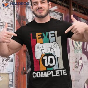 level 10 complete 10th year wedding anniversary for him shirt tshirt 1