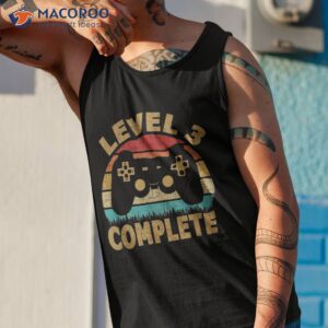 level 3 complete vintage 3rd wedding anniversary gift shirt tank top 1
