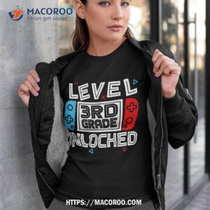 level 3rd grade unlocked back to school first day boy girl shirt tshirt 3