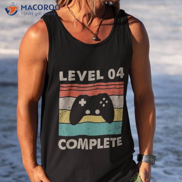Level 4 Complete – 4th Wedding Anniversary For Him & Her Shirt