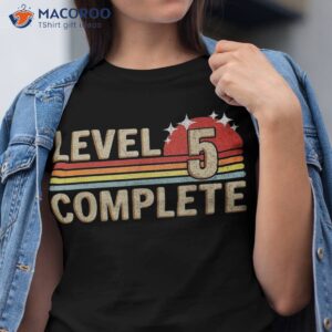 Level 5 Complete Gaming Vintage Years Wedding Anniversary Shirt