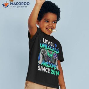 level 9 unlocked awesome since 2014 9th birthday gaming kids shirt tshirt 3