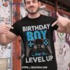 Level Up Birthday Boy Gamer Shirt Kids Party Video Game Gift