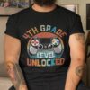Leveled Up To 4th Grade Gamer Back School First Day Boys Shirt