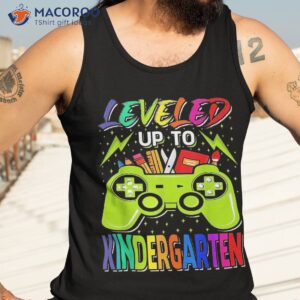 leveled up to kindergarten gamer back school first day shirt tank top 3