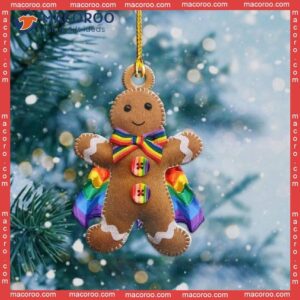 Lgbt Custom-shaped Gingerbread Acrylic Christmas Ornament