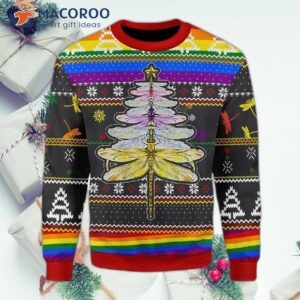 Lgbt Dragonfly Ugly Christmas Sweater