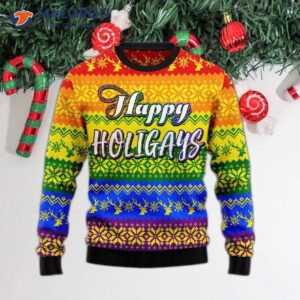 Lgbt Gay Pride Happy Holidays Ugly Christmas Sweater