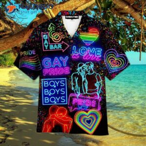 Lgbt Gay Pride Month Neon Hawaiian Shirts