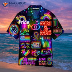 Lgbt Gay Pride Month Neon Hawaiian Shirts