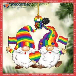 Lgbt Gnome Christmas Custom-shaped Acrylic Ornament