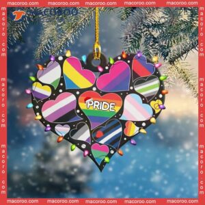 Lgbt Pride Heart Custom-shaped Christmas Acrylic Ornament