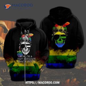 Lgbt Skull All Over Zip Hoodie Alll Over Print, Halloween Wedding Favours