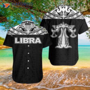 Libra Scale Horoscope Zodiac Black And White Hawaiian Shirts